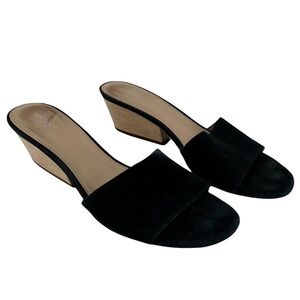 Botkier Carlie Black Suede Block Heel Sandals Size 8.5 Women’s